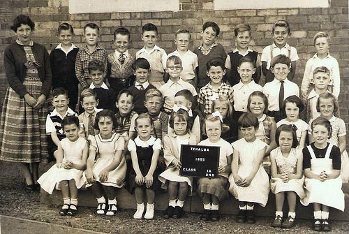 Classes 1A and 2nd. Teralba Primary School, 1955